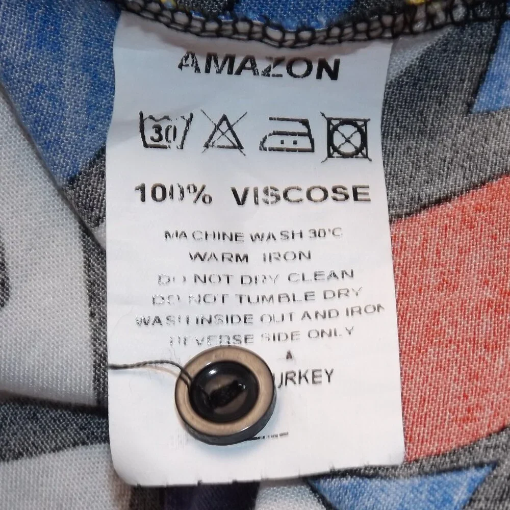 Vintage Blouse, M, 90's Vibes, Color block/patterns, Long sleeve, Button Up - Picture 9 of 9